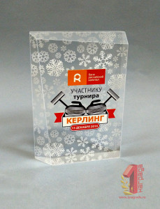 Награда из акрила "Керлинг", без постамента